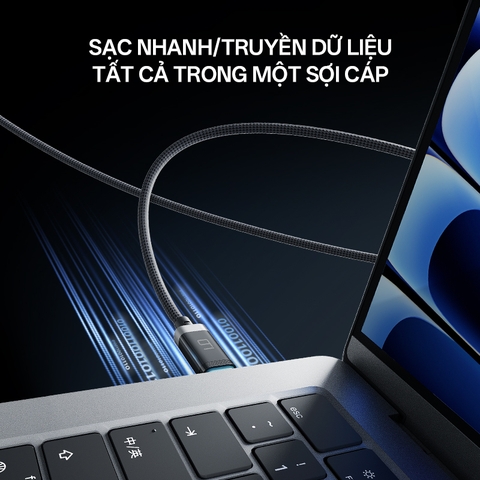 Cáp Cuktech từ tính Type-C to C 6A 240W 1.5m CMC615
