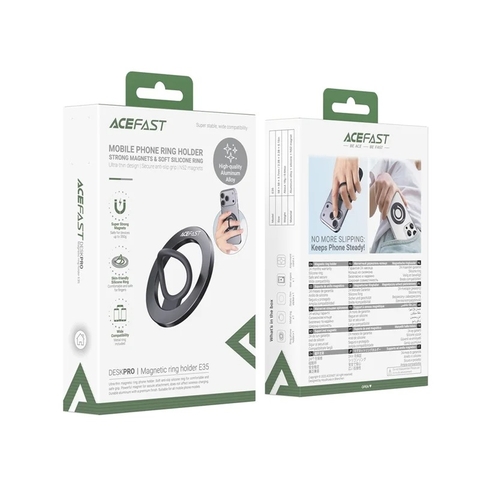 Vòng Đỡ Điện Thoại Nam Châm ACEFAST E35 – Vòng Silicon Mềm Siêu Mỏng, Khung Hợp Kim Nhôm