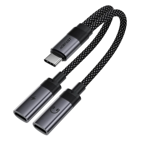 Cáp Chuyển Đổi Âm Thanh & Sạc ACEFAST J14 – Adapter Chia USB-C Vừa Sạc Vừa Nghe Nhạc