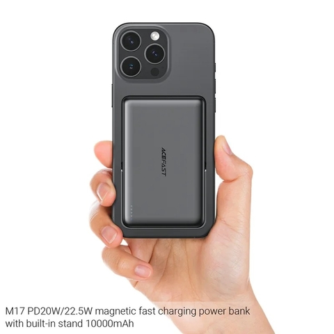 Pin dự phòng từ tính ACEFAST M17-10000 10000mAh – Sạc nhanh P.D 20W/22.5W, hỗ trợ từ tính 15W, có chân đế, nhỏ gọn
