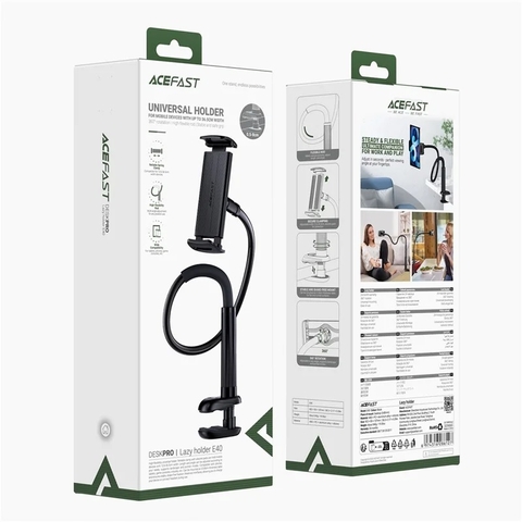 Giá Đỡ Điện Thoại Kẹp Bàn ACEFAST E40 – Cổ Ngỗng Linh Hoạt, Xoay 360°, Giá Đỡ Rảnh Tay