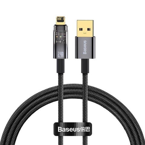 Cáp Sạc Tự Ngắt Gen2 Baseus Explorer Series dùng cho IP (Auto Power-Off, 2.4A Fast Charging & Data Cable)