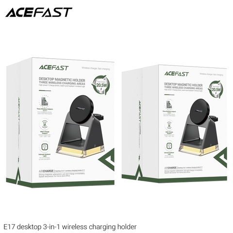 Giá đỡ kiêm sạc không dây 3 trong 1 để bàn ACEFAST E17