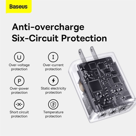 Bộ Sạc Đa Năng Baseus Compact Charger 3 Cổng Sạc 17W