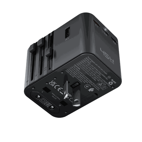 Bộ sạc du lịch quốc tế ACEFAST Z8 – GaN 45W, 3 cổng USB-C + 2 cổng USB-A, đa năng