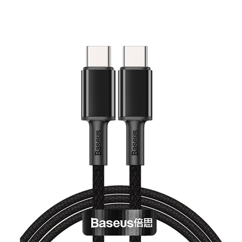 Cáp sạc nhanh siêu bền C to C Baseus High Density Braided PD 100W (5A/20V, E-marker Chip, TypeC to TypeC Fast Charging)