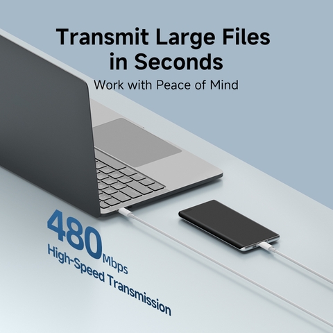 Cáp C to C CUKTECH CTC515N 1.5m 100W Sạc Nhanh 5A, Truyền Dữ liệu 480Mbps