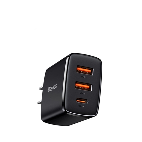 Cốc sạc nhanh siêu nhỏ gọn Baseus Compact Quick Charger 30W(USB dual port +Type C,30w PD/QC3.0 Multi Quick Charge Support)