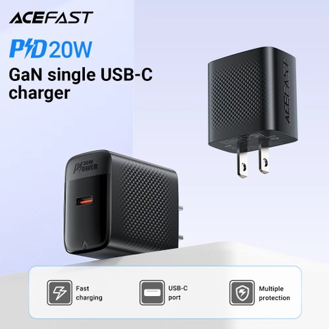 Củ Sạc Nhanh Acefast A101 Công Nghệ GaN PD 30W 1 Cổng USB-C Sạc Ổn Định Bền Bỉ Tiện Lợi