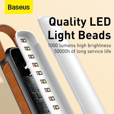 Đèn pin sạc năng lượng mặt trời đa năng Baseus Solar Emergency Car Flashlight (Hít nam châm, Pin sạc mặt trời, SOS)