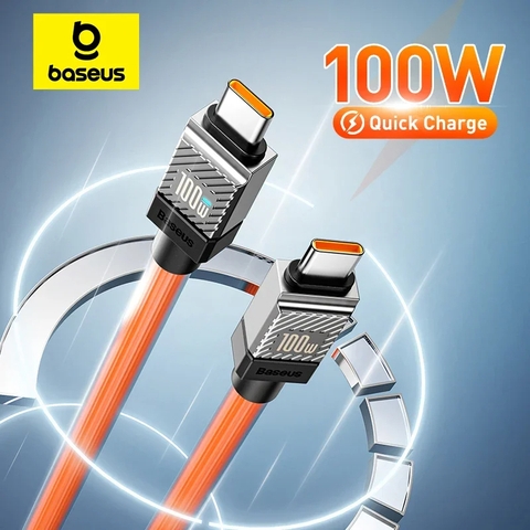 Cáp Sạc Nhanh Baseus CoolPlay Series Fast Charging PD 100W Type-C to Type-C Cho Xiaomi POCO f3 Realme Samsung Mac