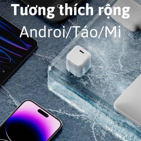 Sạc nhanh Cuktech 30W trong suốt siêu nhỏ PD/PPS/QC3.0 – AC30S
