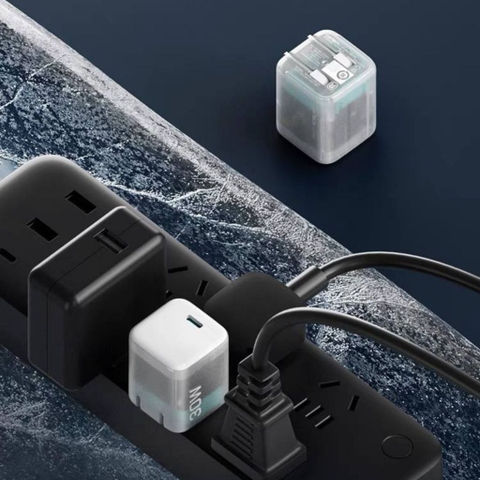 Sạc nhanh Cuktech 30W trong suốt siêu nhỏ PD/PPS/QC3.0 – AC30S