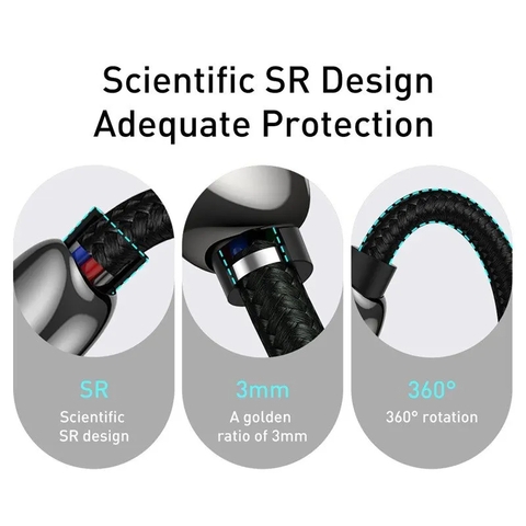 Cáp sạc nhanh C to C 100W Baseus Display Fast Charging Data Cable (100W, 20V/5A, 480Mbps, LED indicator, E-marker chip)