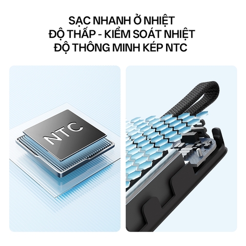 Sạc dự phòng không dây Cuktech 10.000mAh Hít từ tính + Tích hợp cáp Type C – WPB100L