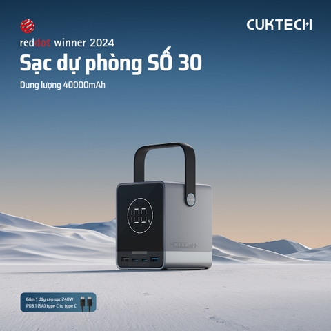 Pin dự phòng CUKTECH No.30 40.000mAh Power Bank 300W 2C2A – P01CT