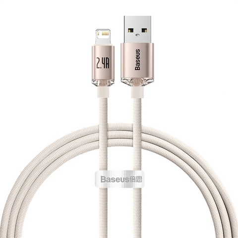 Cáp sạc nhanh, truyền dữ liệu tốc độ cao siêu bền Baseus Crystal Shine Series Fast Charging Data Cable 2.4A ( For IP )