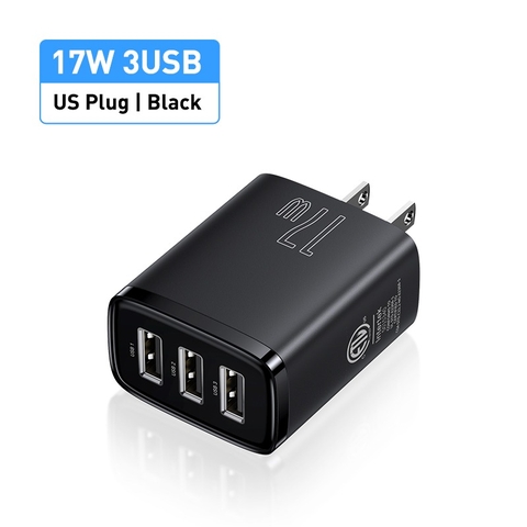 Bộ Sạc Đa Năng Baseus Compact Charger 3 Cổng Sạc 17W