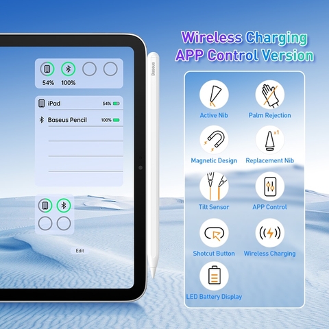 Bút Cảm Ứng Baseus Pencil 2 Smooth Writing Wireless Charging Stylus Dùng Cho i.P.a.d (M.a.g.n.e.t.i.c Palm rejection 4D)