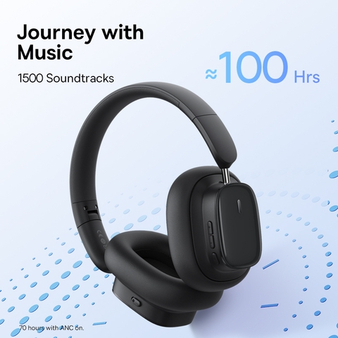 Tai Nghe Không Dây Chống Ồn Baseus Bowie H1i Bisa 3D ANC -48dB ( Noise-Cancellation Wireless Headphones, Bluetooth 5.3)