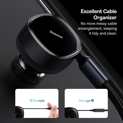 Tẩu Sạc Nhanh Kèm Cáp Dây Rút 2 Đầu Type C + Lightning Baseus Enjoyment Retractable 2 in 1 Car Charger 30W