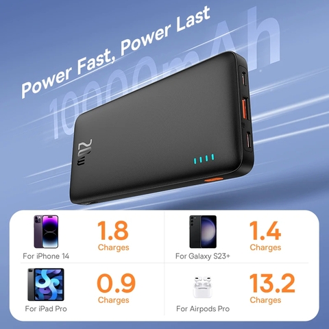 Pin Sạc Dự Phòng Baseus Airpow Fast Charge Power Bank (10000mAh/30000mAH, 20W, PD/QC/FCP Multi Quick charge Support)