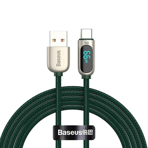 Cáp Sạc Nhanh Baseus Display Fast Charging Data Cable USB to Type-C 66W