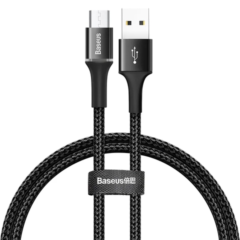 Cáp sạc nhanh siêu bền Baseus Halo Data Micro USB Cable cho S.a.m.s.u.n.g/ X.i.a.o.m.i/ O.p.p.o/ L.G / H.u.a.w.e.i