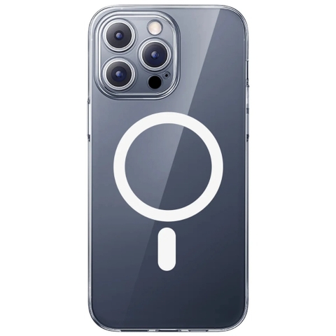 Ốp lưng nhựa cứng siêu mỏng từ tính kèm cường lực Baseus Crystal Magnetic Phone Case For iPhone