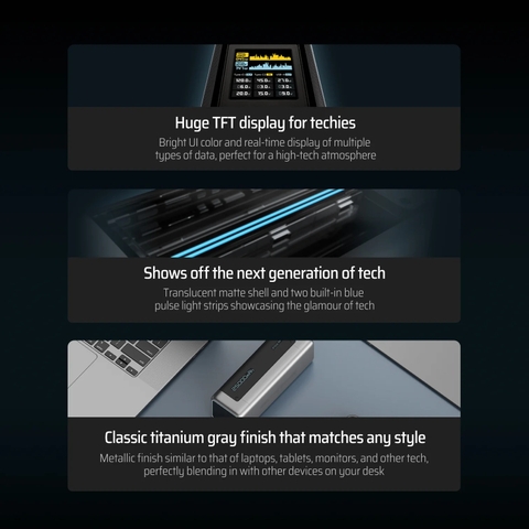 Pin dự phòng Cuktech 20 Power Bank 25.000mAh 210W PD3.1/PPS5A/QC/Mi Turbro 120W – P23