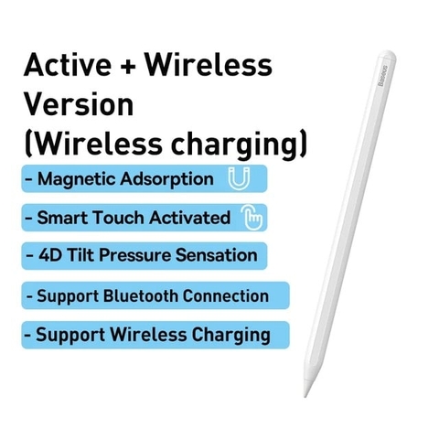 Bút Cảm Ứng Baseus Pencil 2 Smooth Writing Wireless Charging Stylus Dùng Cho i.P.a.d (M.a.g.n.e.t.i.c Palm rejection 4D)