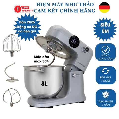 Máy trộn bột đánh kem Gourmetmaxx GMSM-8LPRO (8L 1000W động cơ DC)