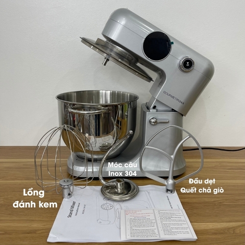 Máy trộn bột đánh kem Gourmetmaxx GMSM-8LPRO (8L 1000W động cơ DC)