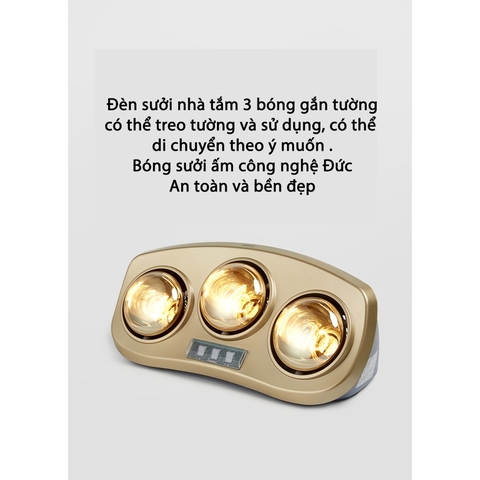 Đèn sưởi nhà tắm 3 bóng OPPLE