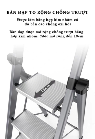 Thang gấp nhôm 5 bậc, 6 bậc cao cấp thương hiệu Nikita
