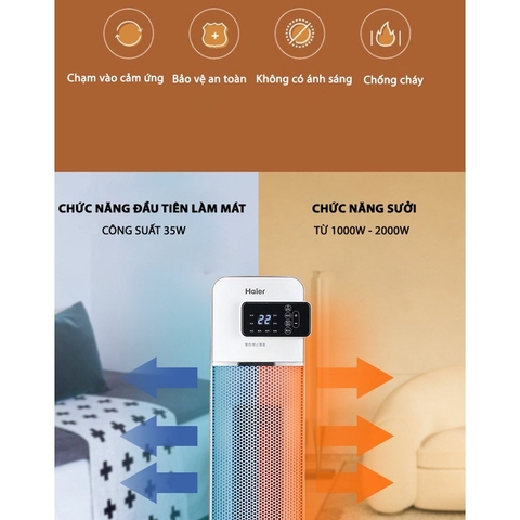 Quạt sưởi, máy sưởi, máy sấy quần áo Haier Hn2011