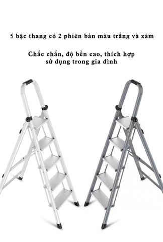 Thang gấp nhôm 5 bậc, 6 bậc cao cấp thương hiệu Nikita
