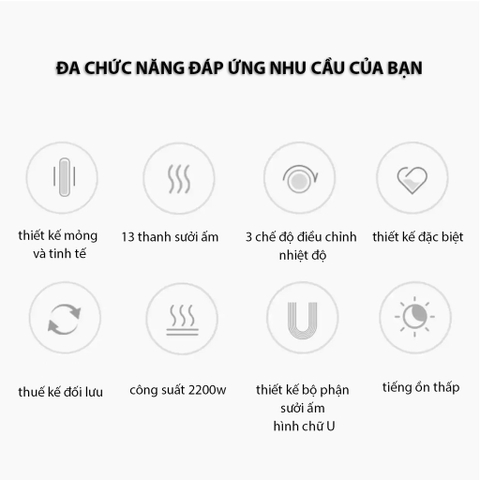 Quạt sưởi, máy sưởi, máy sấy quần áo, máy sưởi dầu Haier 13 Thanh HY2235-13B