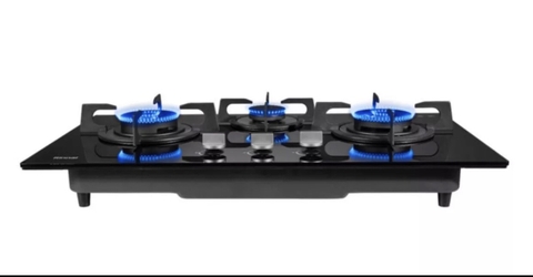 Bếp âm 3 bếp Gas Rinnai model RB-38HS thép không gỉ, RB-38HG màu đen tráng kính chống xước, chống bám bụi