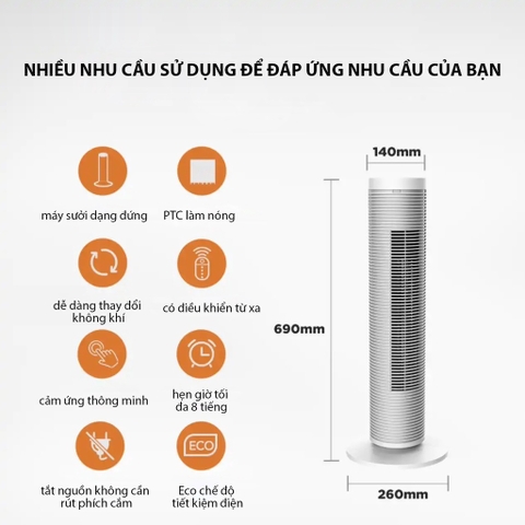 Quạt sưởi 2 chiều, máy sưởi 2 chiều, máy sấy quần áo Panasonic DS-P2013CW