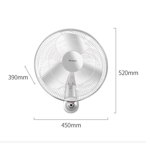 Quạt Treo Tường Gree, Quạt Treo Tường Điều Khiển, Quạt Treo tường cao cấp Gree bảo hành 3 năm