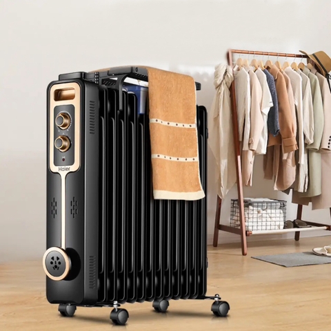 Quạt sưởi, máy sưởi, máy sấy quần áo, máy sưởi dầu Haier 13 Thanh HY2235-13B