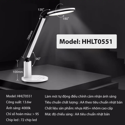 Đèn bàn học, đọc sách bảo vệ mắt Panasonic HHLT0550