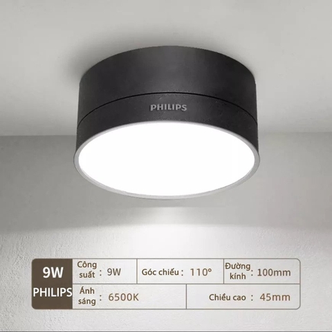 Đèn Philips Đèn ống bơ, Đèn nổi trần, đèn ốp trần Philips 9w D100