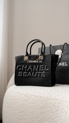 Túi Custom CHANEL Beauty - Chanel Deauville Tote Bag Tặng Túi hãng (30x24x15cm)