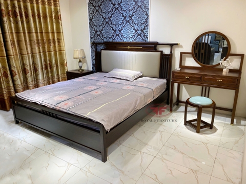 GIƯỜNG NGỦ 1M8X2M GỖ TỰ NHIÊN INDOCHINE 2336
