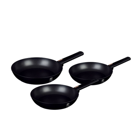 Bộ 3 chảo Berlinger Haus BH/7095N 3pcs Frypan Set 20 - 24 - 28cm màu đen - Black Rose Collection