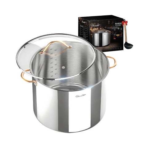 Nồi luộc gà Inox Ciwete 32cm vung kính