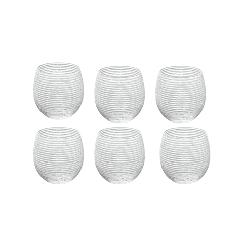 Set 6 cốc IVV Bicchieri Acqua Multicolor màu trắng