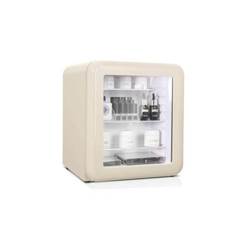 Tủ mỹ phẩm đồ uống HCK 48L SC-46R-S mini retro màu kem mặt kính